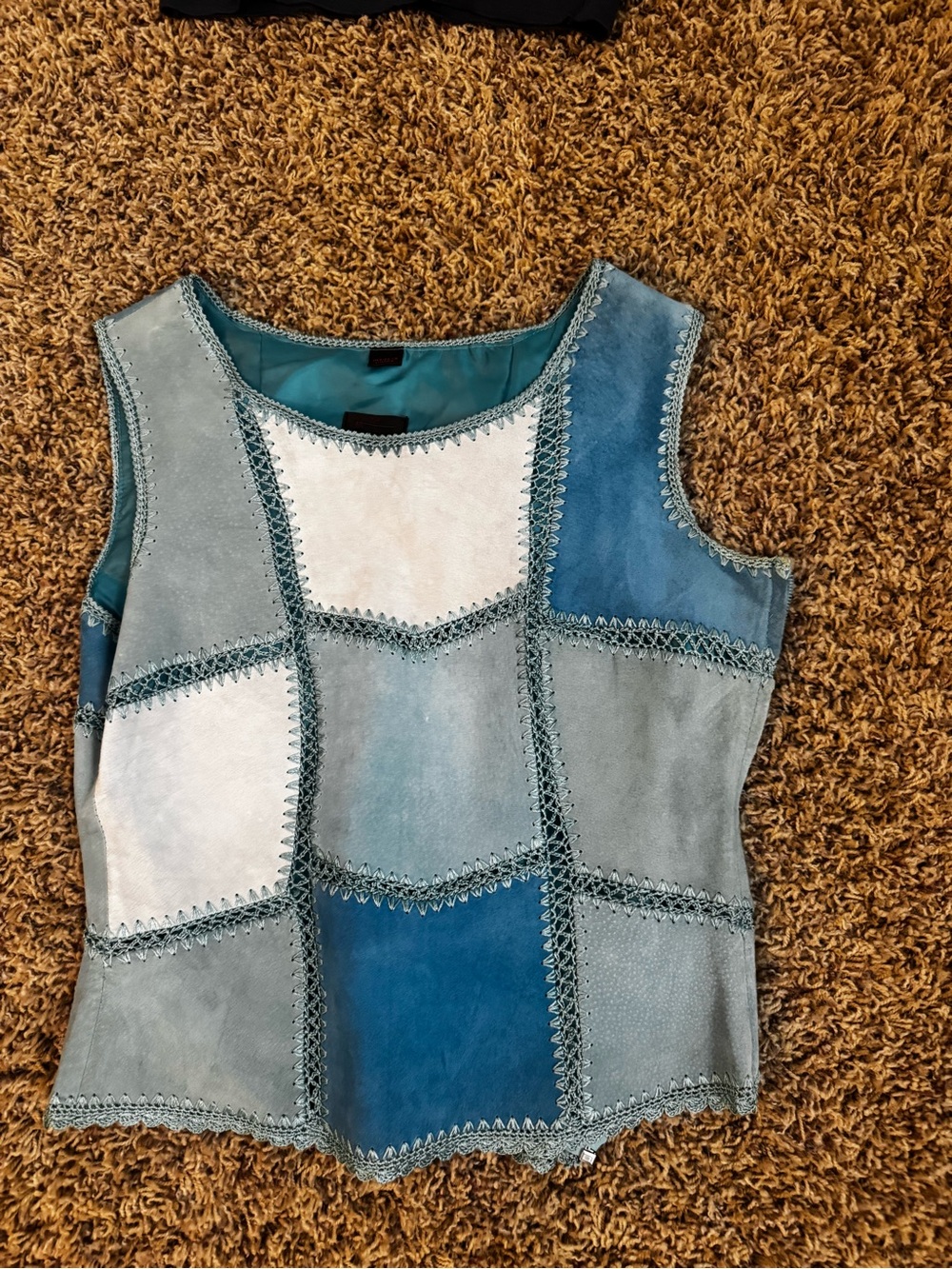 lot of 6 Madewell Patchwork Blue & White Sleeveless Tank Top - Picture 2 of 13